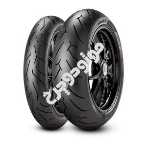 لاستیک موتور سیکلت پیرلی سایز 17-160/60 و 17-110/70 گل Diablo Rosso II